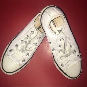 White Leather Converse Shoes
